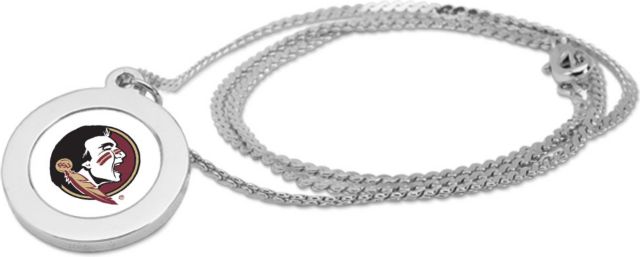 CSI Silver Pendant Necklace With Colored Medallian - ONLINE ONLY