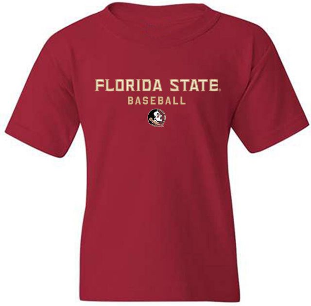Florida State University Baseball Player Name Youth Short Sleeve T-Shirt