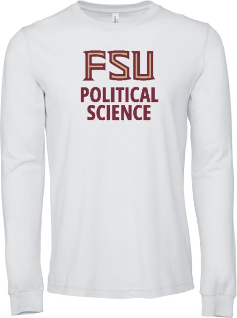 Florida State Bella + Canvas Jersey Cotton Long Sleeve T Shirt Political Science - FSU Stacked - ONLINE ONLY