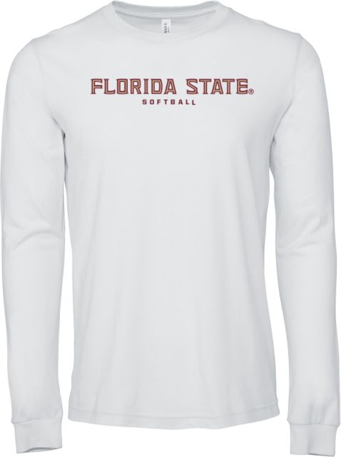 Florida State Bella + Canvas Jersey Cotton Long Sleeve T Shirt Florida State Softball - ONLINE ONLY