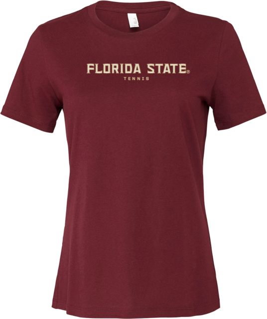 Florida State Bella + Canvas Womens Relaxed Cotton T Shirt Florida State Tennis - ONLINE ONLY