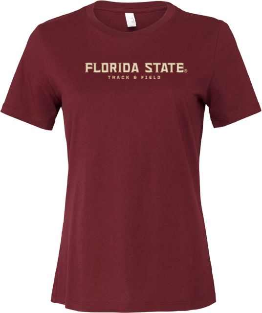 Florida State Bella + Canvas Womens Relaxed Cotton T Shirt Florida State Track & Field - ONLINE ONLY