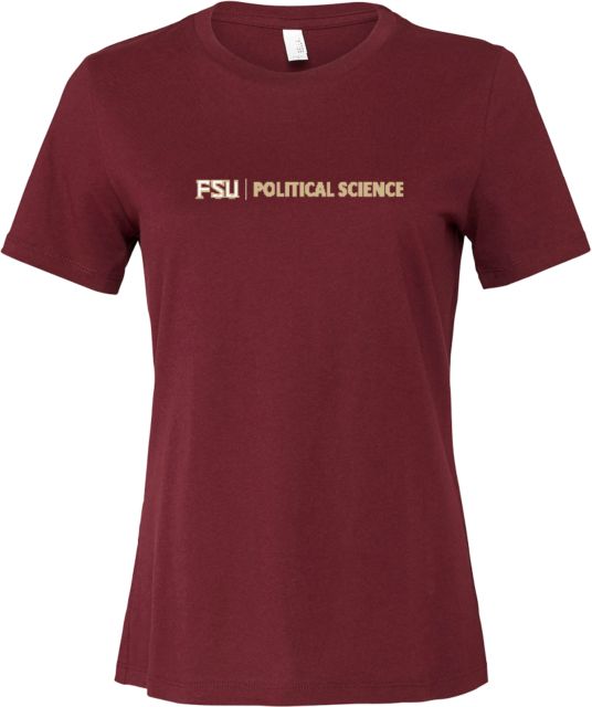 Florida State Bella + Canvas Womens Relaxed Cotton T Shirt Political Science - FSU - ONLINE ONLY