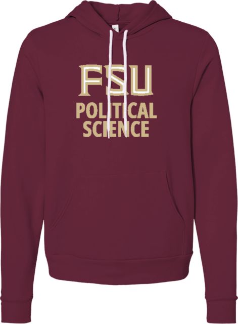 Florida State Bella + Canvas Fleece Hood Political Science - FSU Stacked - ONLINE ONLY