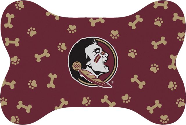 Florida State University Bone Shaped Pet Mat