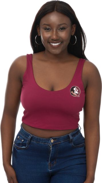 Florida State University Women's V-Neck Cropped Tank Top