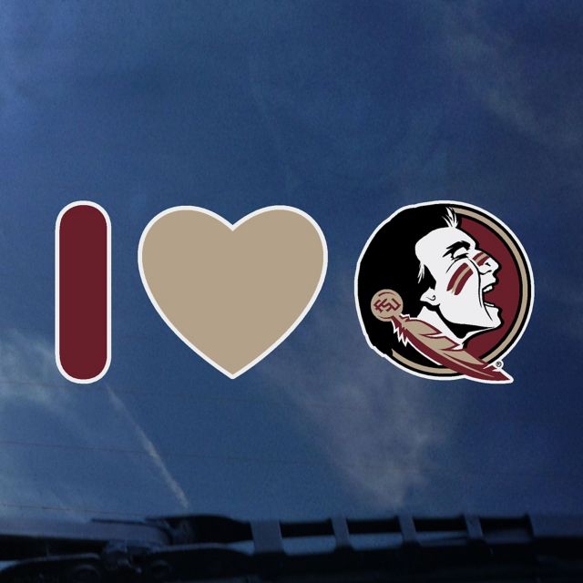 Florida State University Seminoles I Heart' Decal