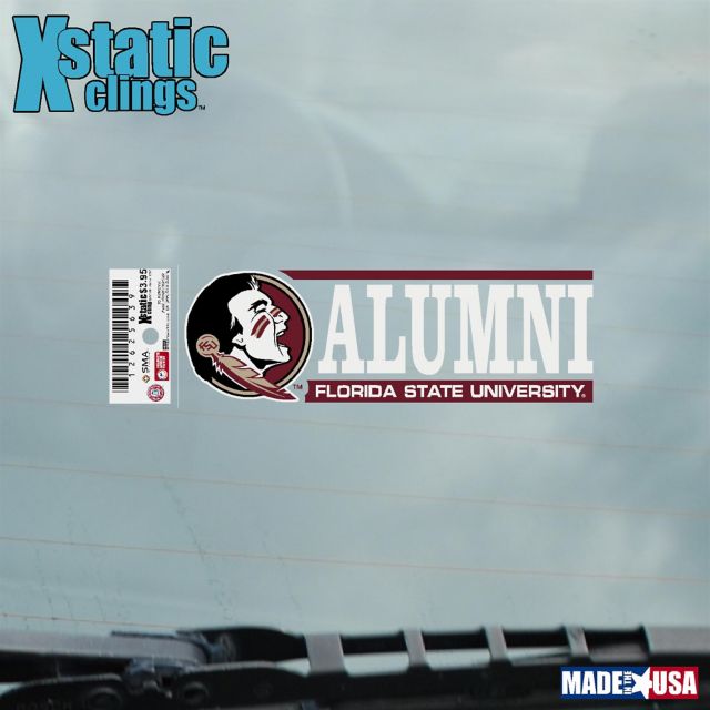 Florida State University Alumni Seminoles Cling Decal