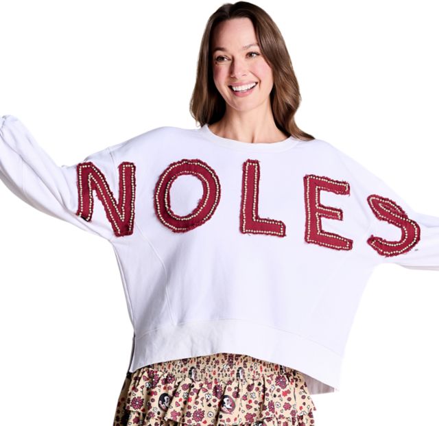 Florida State University Women's Distressed Crewneck Sweatshirt