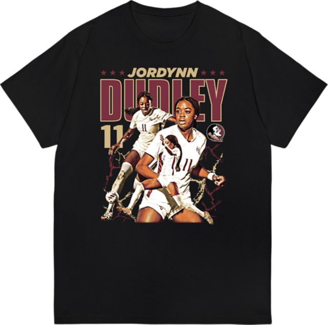 Florida State University Women's Soccer Short Sleeve T-Shirt #11 JORDYNN DUDLEY