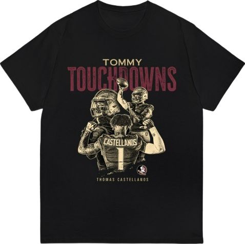 Florida State Football Youth Short Sleeve T-Shirt TOMMY TOUCHDOWNS CASTELLANOS