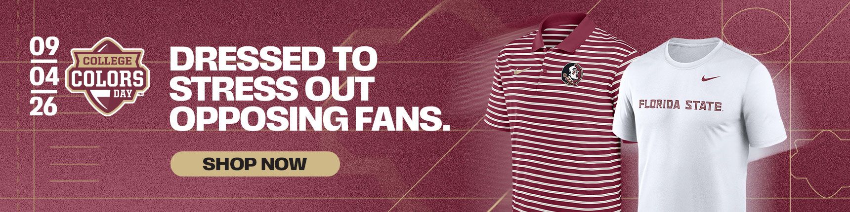 Dressed to stress out opposing fans.