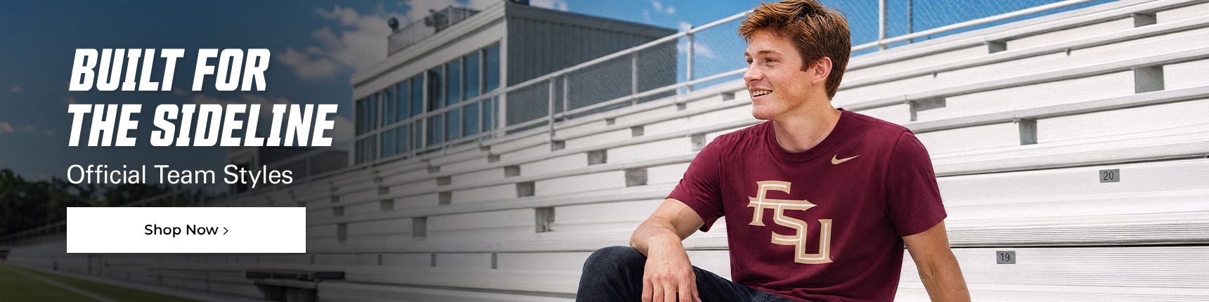 Built for the sideline. Official team styles