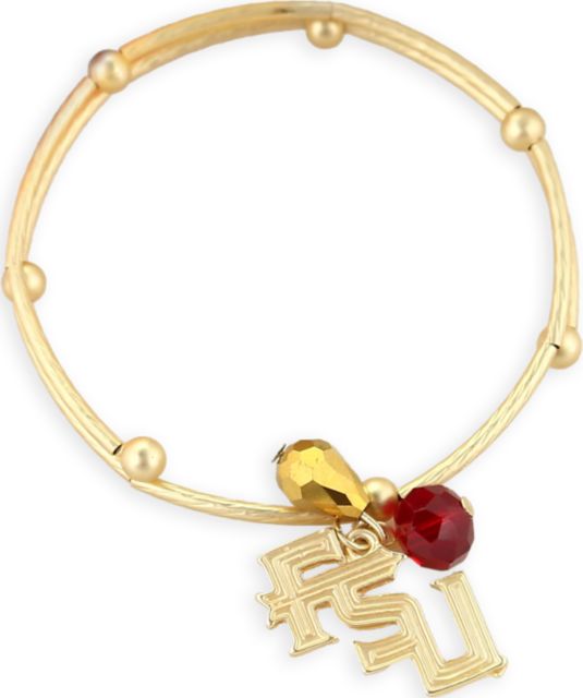 Florida State University Matte Gold Logo Bracelet