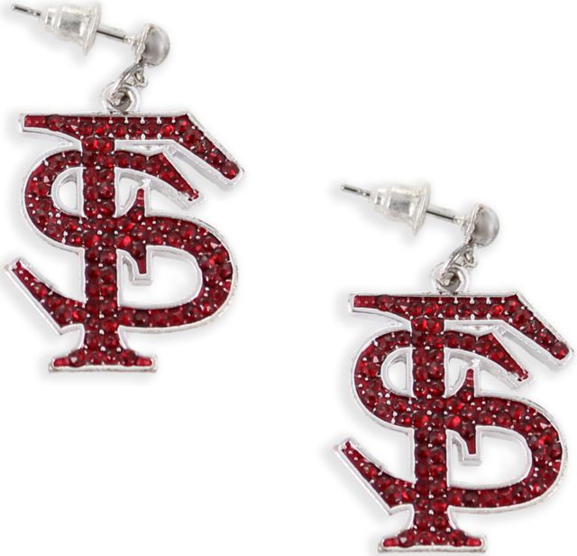 Florida State University Crystal Logo Earrings