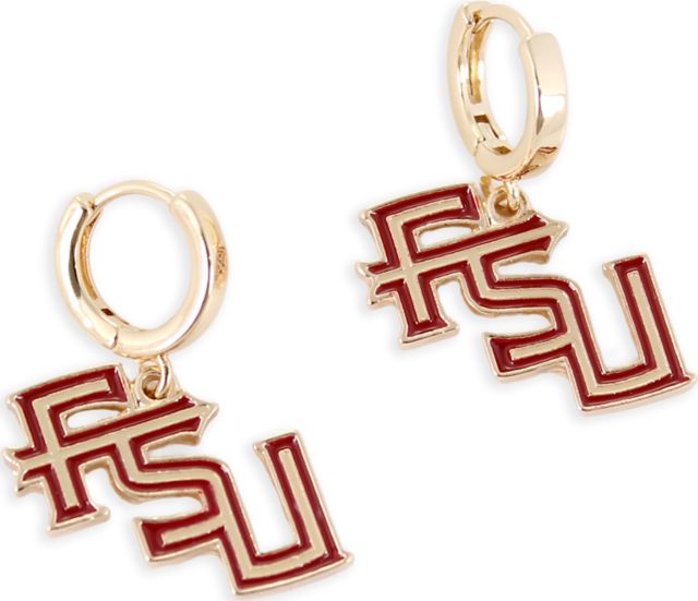 Florida State University Gold Huggie Earrings