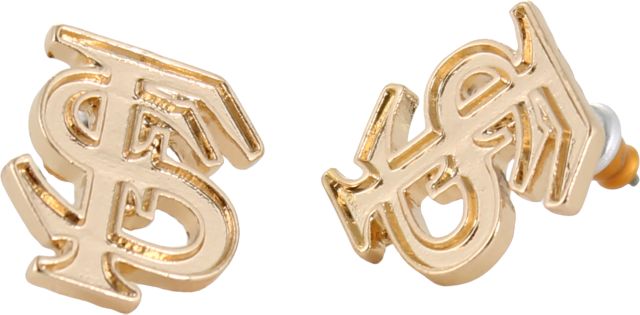 Florida State University Gold Stud Earrings