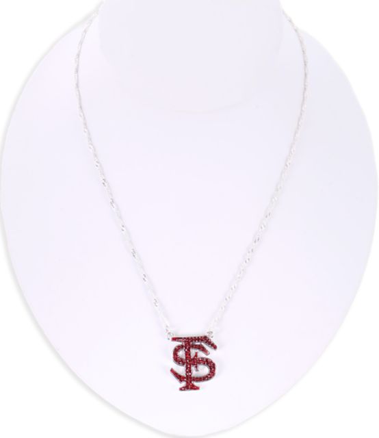 Florida State University Crystal Logo Necklace