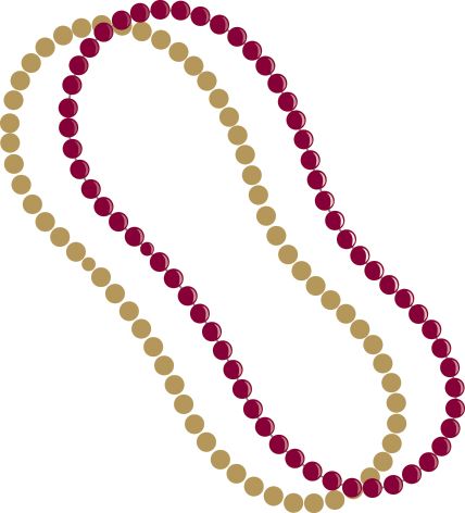 Mardi Gras Beads (2-strand set)