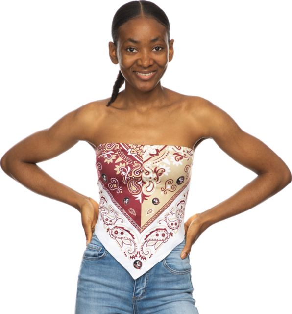 Florida State University Women's Paisley Tie Back Top