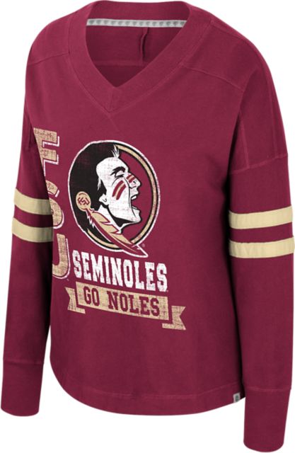 Florida State University Women's Violet Oversized Long Sleeve Knit T-Shirt