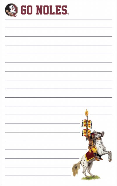 Florida State University Seminoles 5x8 Notepad