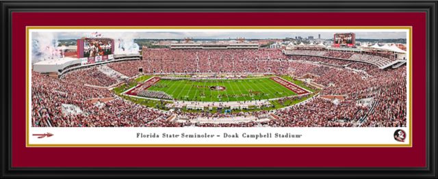 Florida State University Seminoles 13.5'' x 40'' Football Stadium Framed Print