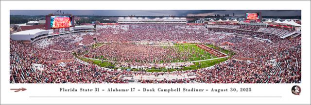 Florida State University Seminoles 13.5'' x 40'' Football Stadium Print