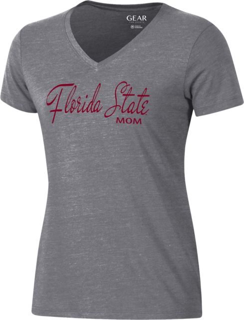 Florida State University Mom Women's V-Neck Short Sleeve T-Shirt