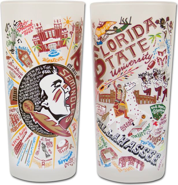Florida State University 15 oz. Glass Cup