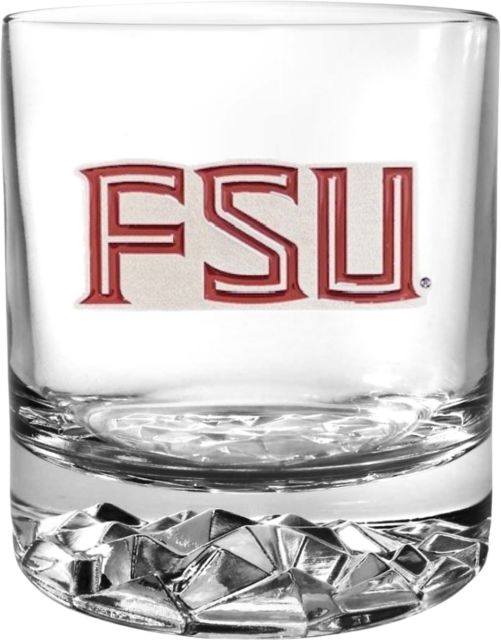 Florida State University Round Glass