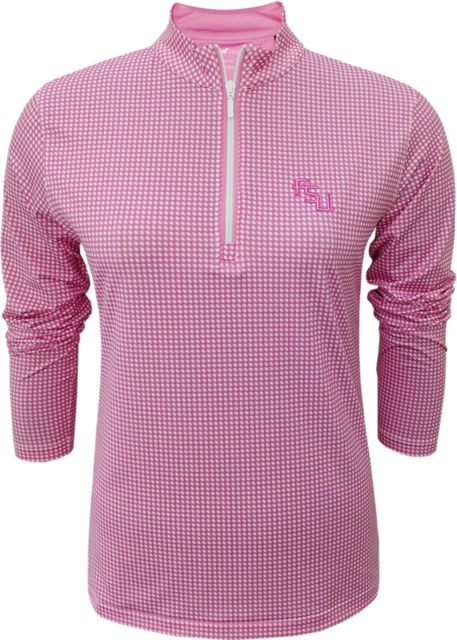 Florida State University Women's Gingham 1/4 Zip Pullover