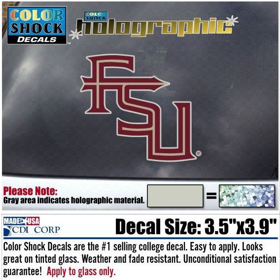 Florida State University Hologram Decal