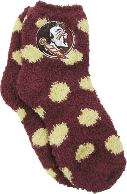 FSU, Florida State YOUTH Fuzzy Marled Slipper Socks