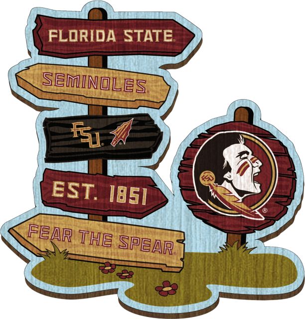 Florida State University Seminoles Halftime Sign Post Magnet