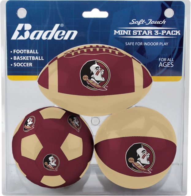 Florida State University 4'' Soft Touch Ball - 3-Pack