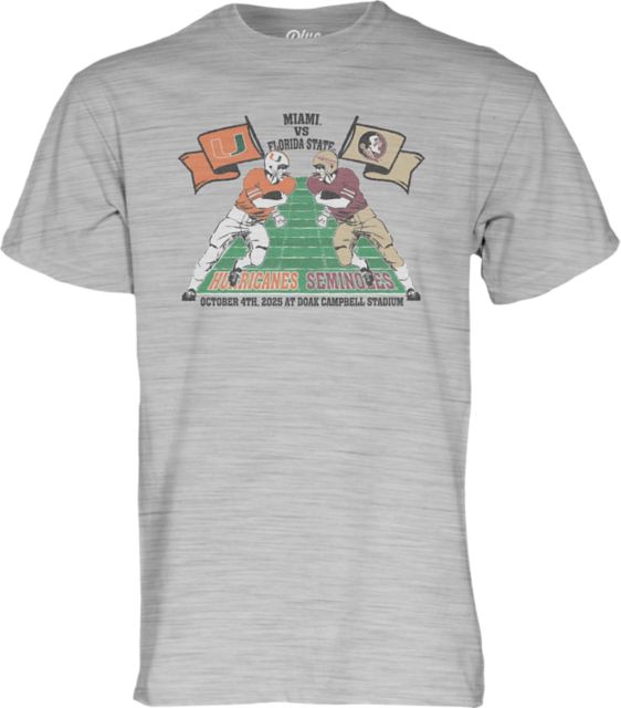 Florida State vs Miami Football 2025 Game Day Rivals Short Sleeve T-Shirt