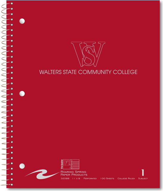Walters State Community College Notebook 100-Sheet