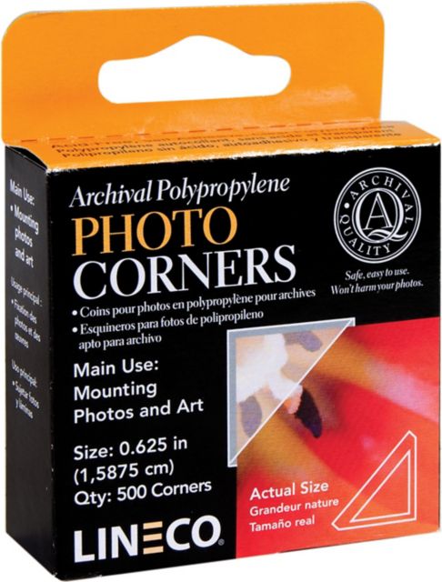 PHOTO CORNERS CLEAR BOX OF 500