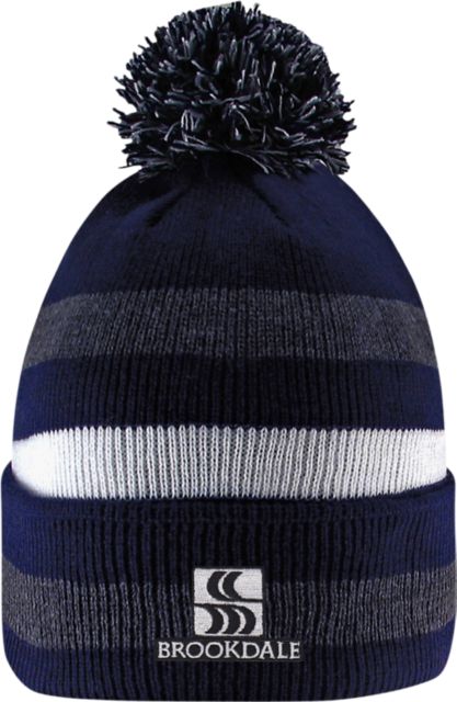 Brookdale Community College Knit Cuff Pom Hat