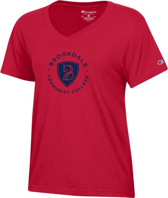 Brookdale Community College Jersey Blues Women's V-Neck Short Sleeve T-Shirt