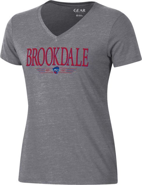 Brookdale Community College Jersey Blues Women's V-Neck Short Sleeve T-Shirt