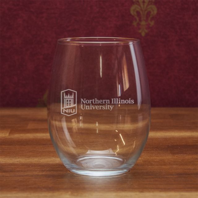 Northern Illinois University 21 oz. Stemless Wine Glass