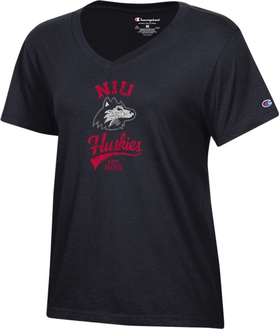 Northern Illinois University Huskies Women's V-Neck Short Sleeve T-Shirt