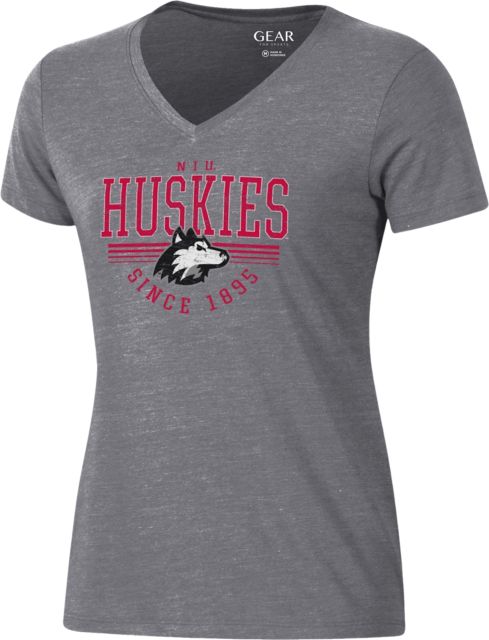 Northern Illinois University Women's Huskies V-Neck Short Sleeve T-Shirt