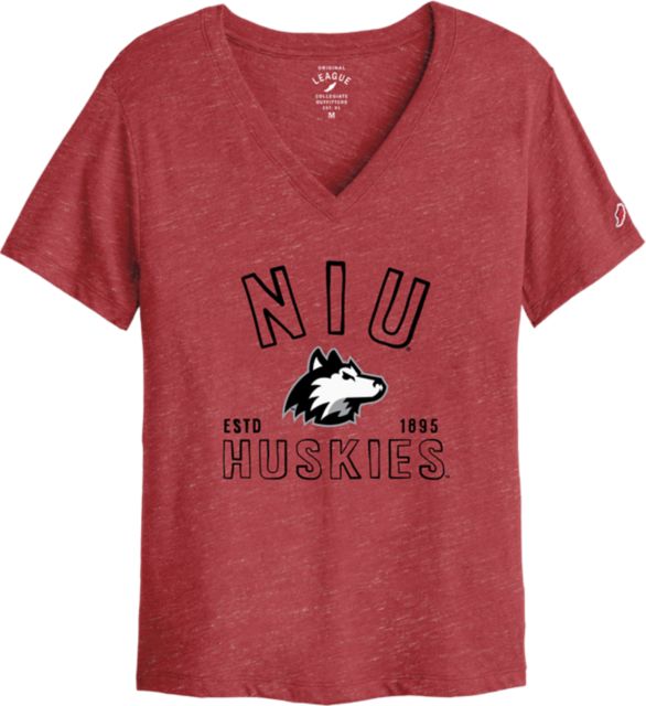 Northern Illinois University Huskies Women's V-Neck Short Sleeve T-Shirt