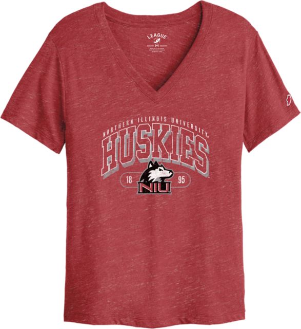 Northern Illinois University Huskies Women's V-Neck Short Sleeve T-Shirt