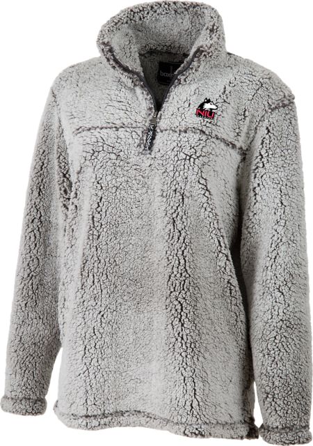 grey sherpa pullover women's
