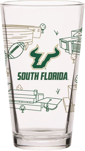 University of South Florida 16 oz. Pint Glass
