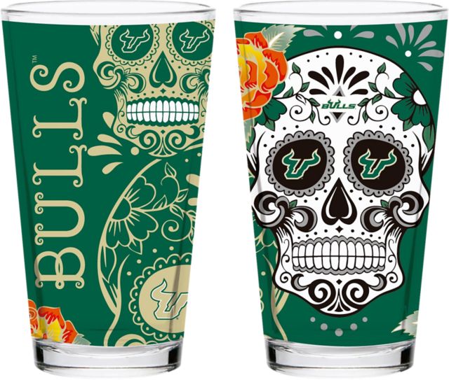 University of South Florida Dia De Los Muertos 16oz Pint Glass
